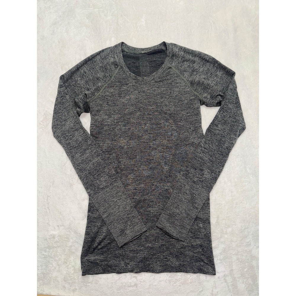 Lululemon Womens Green Heather Run Swiftly Tech Long Sleeve Shirt Size 6